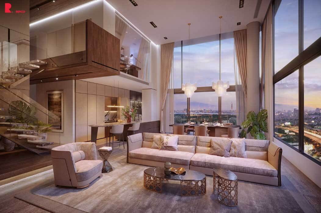 Penthouse nhà mẫu The Metropolis